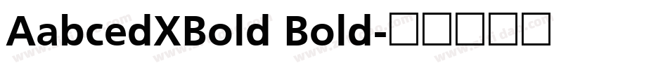 AabcedXBold Bold字体转换